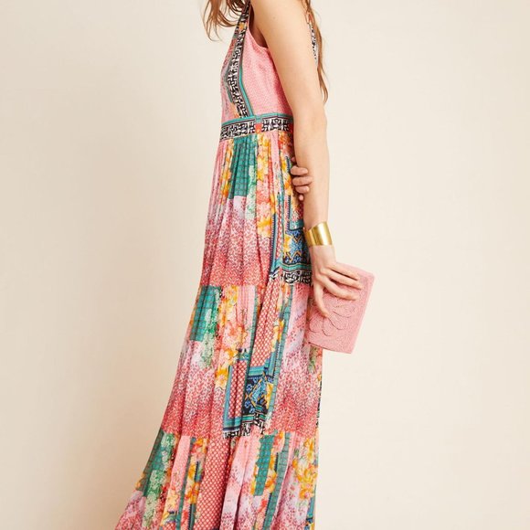Anthropologie Alessandra Maxi Dress Bhanuni by Jyoti 4 S/XS NWOT - Picture 5 of 7